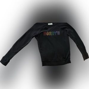 Barry’s pride black deconstructed pullover sweatshirt